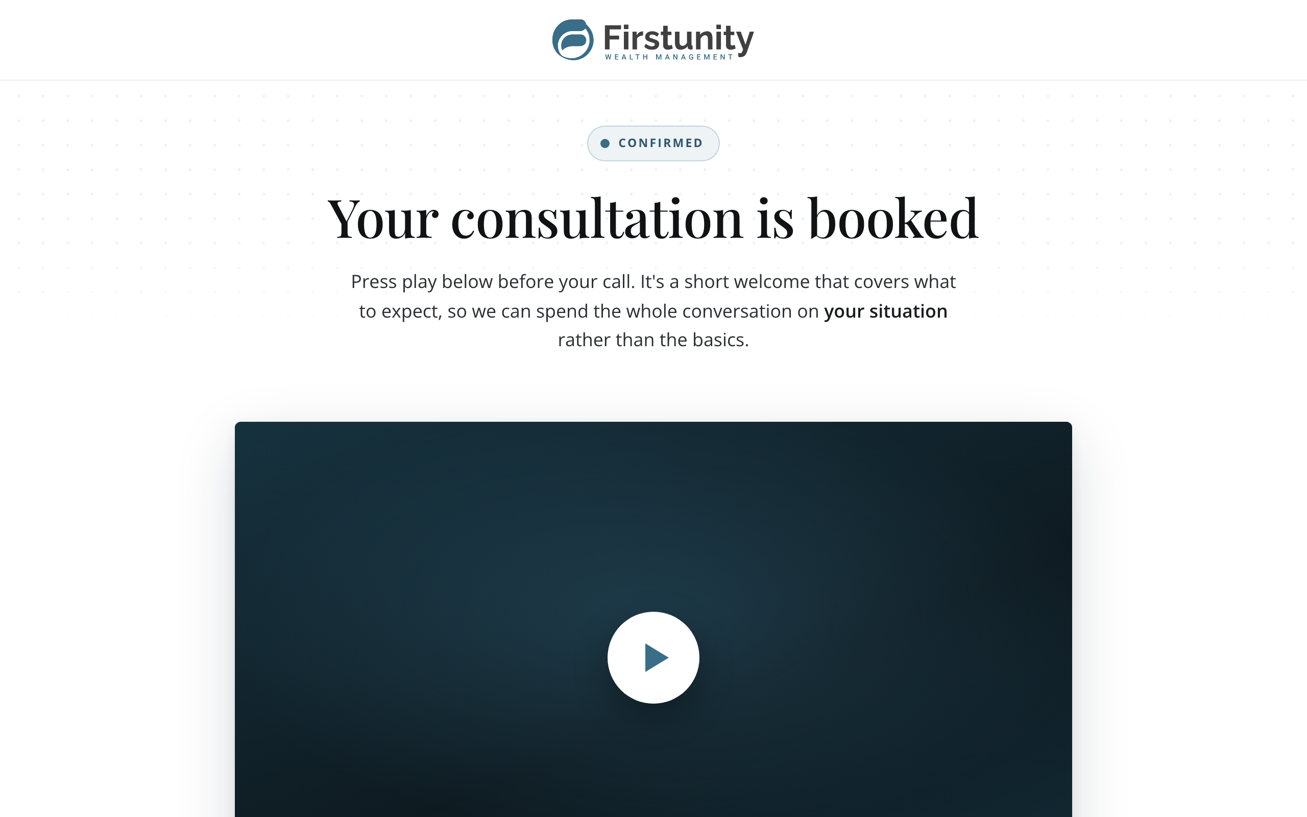 Confirmation page preview